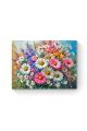 Алмазная мозаика на подрамнике «Букет ромашек» 70x50 см, 50 цветов