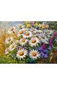 Алмазная мозаика без подрамника «Луговые цветы» 130x100 см