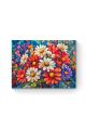 Алмазная мозаика на подрамнике «Радужные цветы» 50x40 см