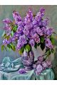 Алмазная мозаика без подрамника «Букет сирени» 40x30 см