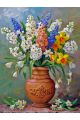 Алмазная мозаика без подрамника «Букет с мускари» 50x40 см