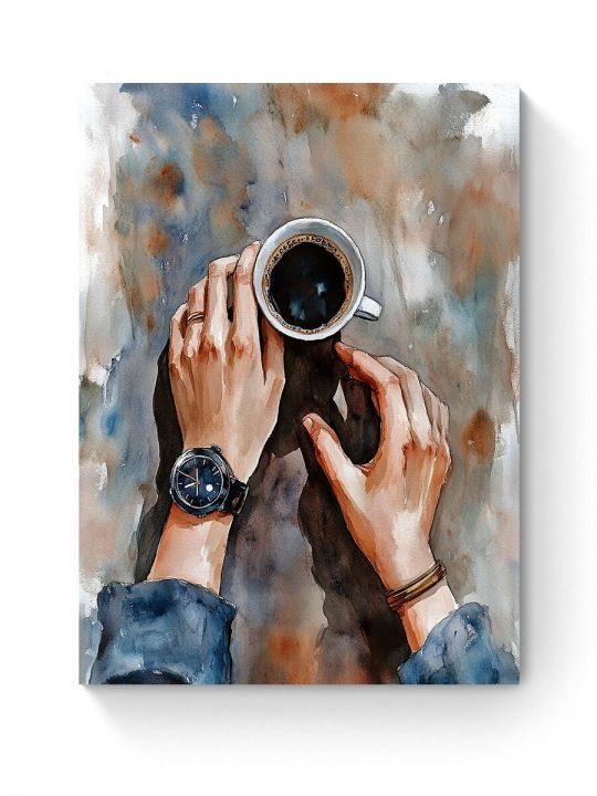 Алмазная мозаика на подрамнике «Время для кофе» 50x40 см