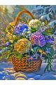 Алмазная мозаика без подрамника «Зимний букет» 50x40 см