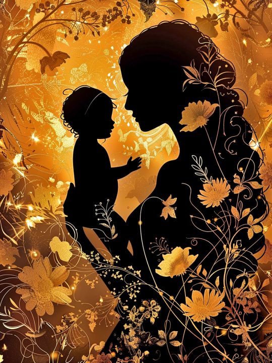 Алмазная мозаика без подрамника «Мать и дитя» 25x20 см