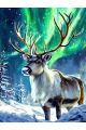 Алмазная мозаика без подрамника «Северный олень» 35x25 см