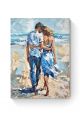Алмазная мозаика на подрамнике «Прогулка у моря» 50x40 см