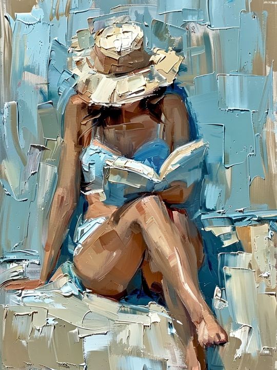 Алмазная мозаика без подрамника «Отдых у моря» 50x40 см