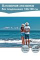 Алмазная мозаика без подрамника «Двое у моря» 130x100 см