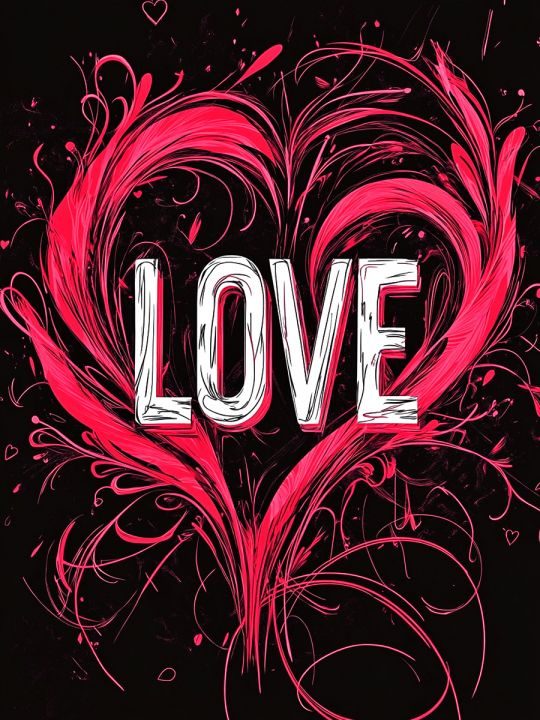Алмазная мозаика без подрамника «Постер love» 130x100 см