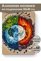 Алмазная мозаика на подрамнике «Четыре стихии» 50x40 см