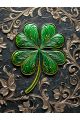 Алмазная мозаика без подрамника «Клевер на удачу» 25x20 см