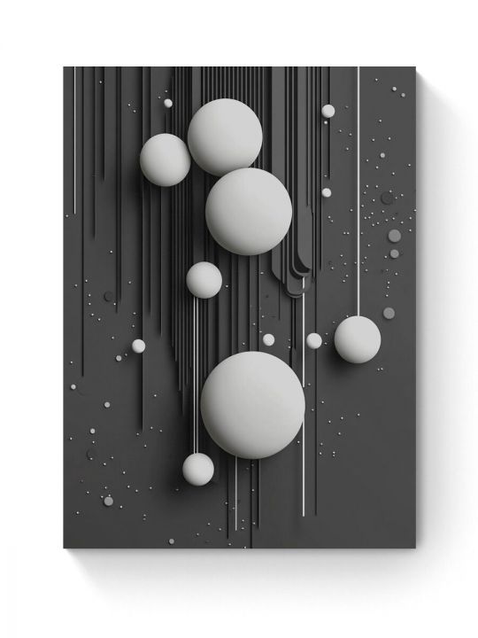 Алмазная мозаика на подрамнике «Сферы» 70x50 см, 10 цветов