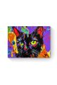 Алмазная мозаика на подрамнике «Черный кот» 80x60 см, 50 цветов