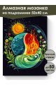 Алмазная мозаика на подрамнике «Четыре стихии» 50x40 см