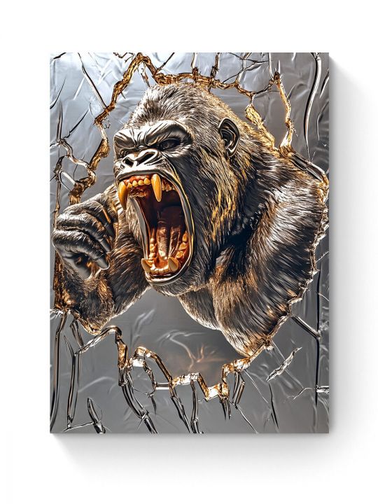 Алмазная мозаика на подрамнике «Горилла Кинг» 50x40 см