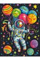 Алмазная мозаика без подрамника «Космо праздник» 50x40 см