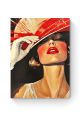Алмазная мозаика на подрамнике «Женщина в шляпе» 50x40 см