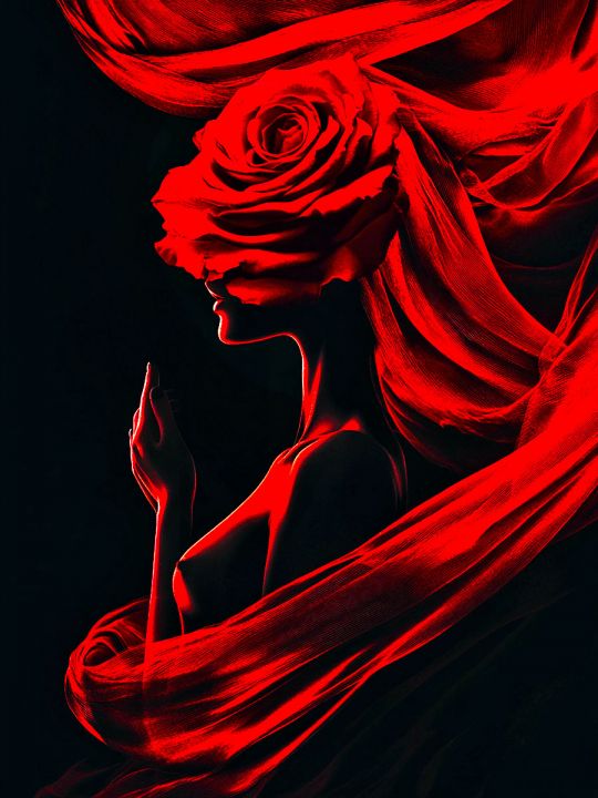 Алмазная мозаика без подрамника «Метаморфозы роз» 50x40 см
