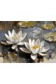 Алмазная мозаика без подрамника «Белые лилии» 25x20 см