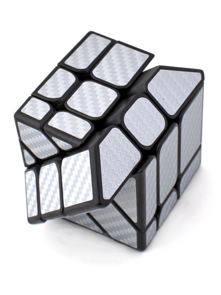 Кубик Фишера зеркальный «Carbon fibre Fisher mirrior cube» серебристый.