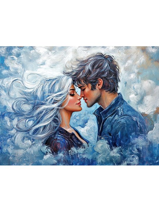 Алмазная мозаика без подрамника «Страсть пара» 130x100 см