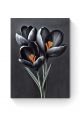 Алмазная мозаика на подрамнике «Черные цветы» 50x40 см