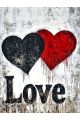Алмазная мозаика без подрамника «Постер love» 50x40 см, 37 цветов