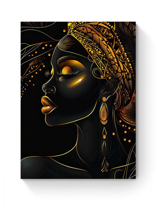 Алмазная мозаика на подрамнике «Афроамериканка» 50x40 см