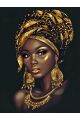 Алмазная мозаика без подрамника «Афроамериканка» 25x20 см