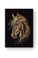 Алмазная мозаика на подрамнике «Золотая лошадь» 40x30 см, 50 цветов