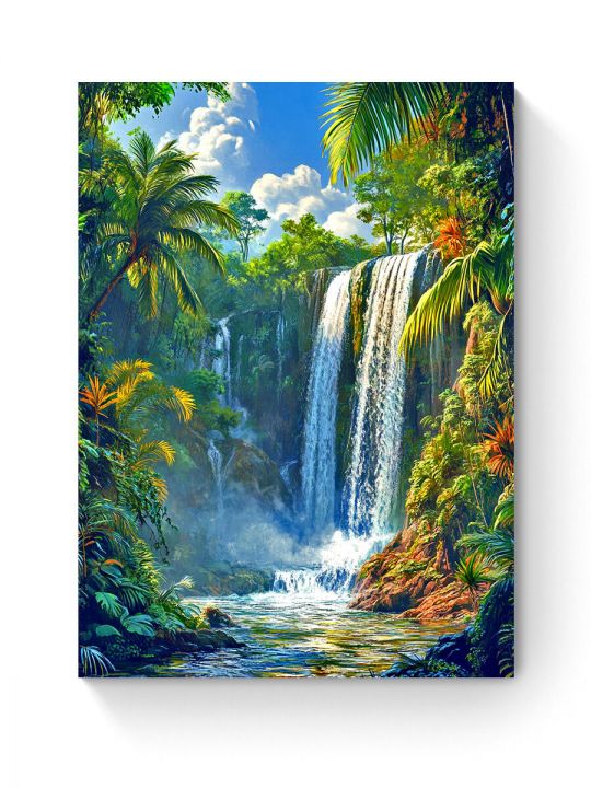 Алмазная мозаика на подрамнике «Тропический рай» 50x40 см