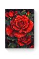 Алмазная мозаика на подрамнике «Красная роза» 50x40 см