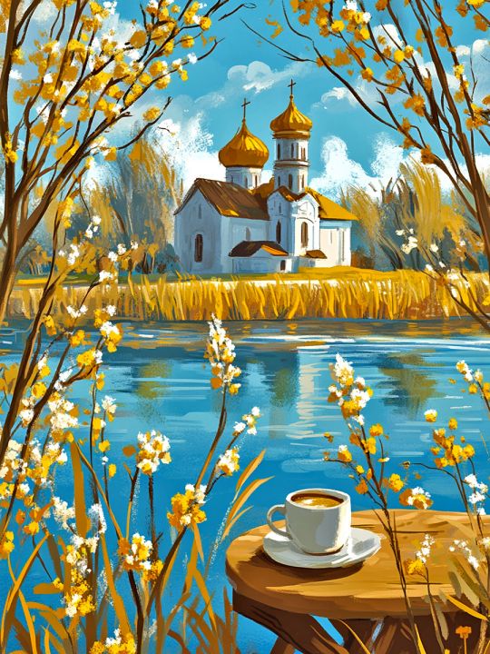 Алмазная мозаика без подрамника «Вербное утро» 50x40 см