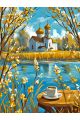 Алмазная мозаика без подрамника «Вербное утро» 50x40 см