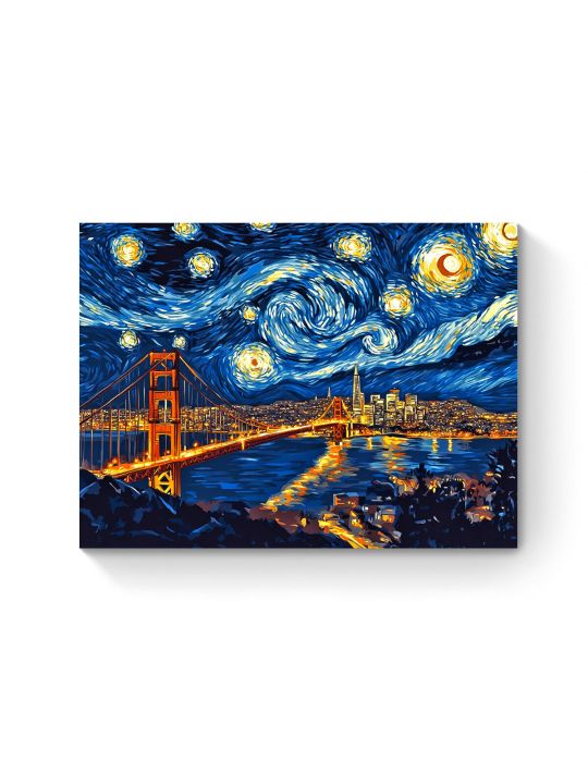 Алмазная мозаика на подрамнике «Звездный мост» 50x40 см