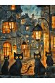 Алмазная мозаика без подрамника «Мартовские коты» 130x100 см