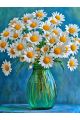 Алмазная мозаика без подрамника «Букет ромашек» 50x40 см