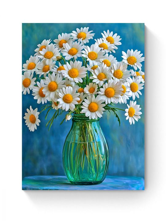 Алмазная мозаика на подрамнике «Букет ромашек» 50x40 см