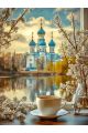 Алмазная мозаика без подрамника «Воскресное утро» 50x40 см, 48 цветов