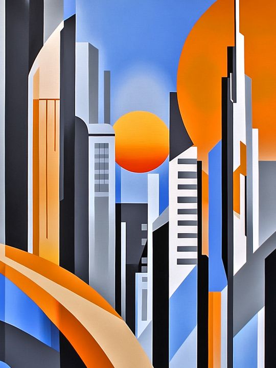 Алмазная мозаика без подрамника «Мегаполис» 50x40 см