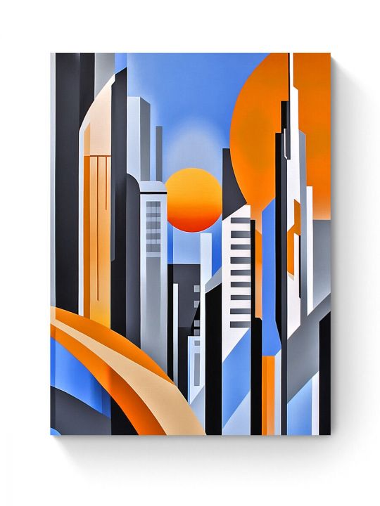 Алмазная мозаика на подрамнике «Мегаполис» 50x40 см