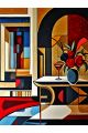 Алмазная мозаика без подрамника «Букет на столе» 50x40 см