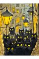 Алмазная мозаика без подрамника «Мартовские коты» 50x40 см