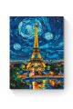 Алмазная мозаика на подрамнике «Ночь в Париже» 50x40 см