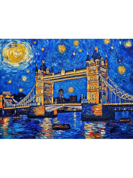 Алмазная мозаика без подрамника «Тауэрский мост» 130x100 см