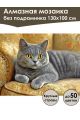 Алмазная мозаика без подрамника «Кот британец» 130x100 см
