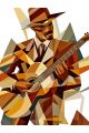 Алмазная мозаика без подрамника «Музыкант» 130x100 см