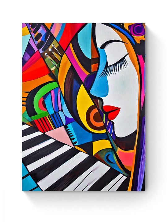 Алмазная мозаика на подрамнике «Палитра музыки» 50x40 см