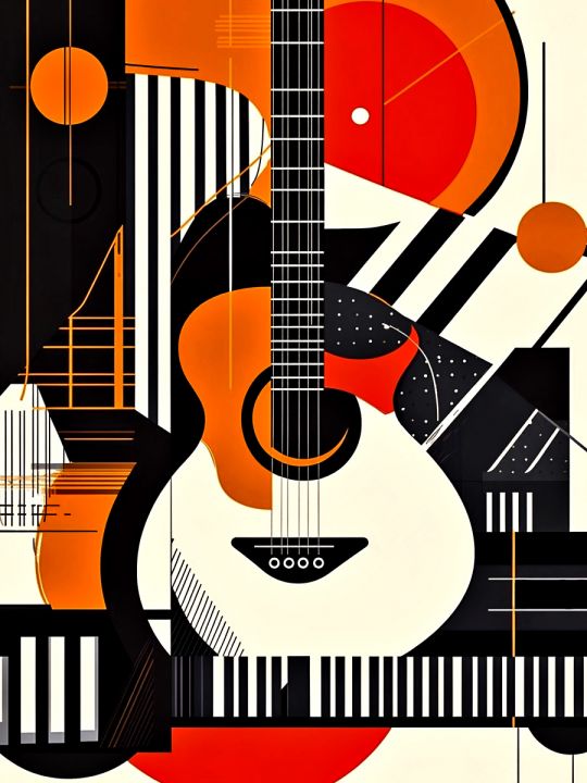 Алмазная мозаика без подрамника «Музыка» 50x40 см