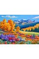 Алмазная мозаика без подрамника «Осень в горах» 50x40 см